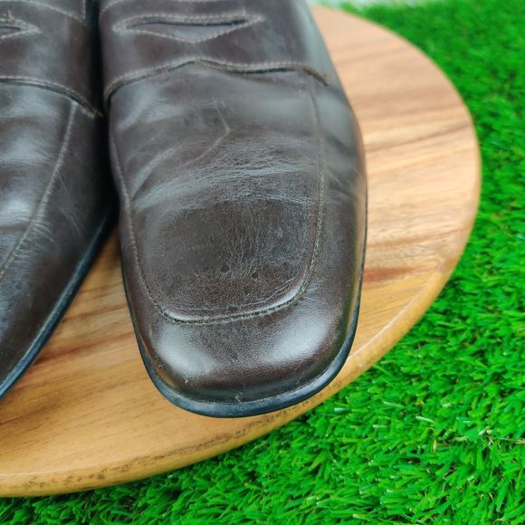 To Boot New York Adam Derrick Dark Brown Penny Loafers Leather Italy Men’s 9.5 main image 6
